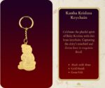 Brass Kanha Krishna Keychain 2