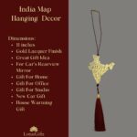 India Map Car Hanging Decor in brass