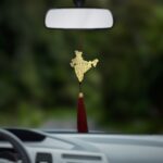 India Map Car Hanging Decor in brass