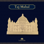 Taj Mahal Brass Fridge Magnet 1