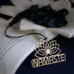 Spiritual Brass Namaste Bookmark – Lotus Flower Design