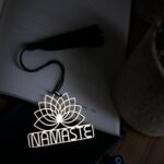 Spiritual Brass Namaste Bookmark – Lotus Flower Design