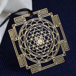 Sacred Brass Shree Yantra Bookmark – Geometric Meditation Design
