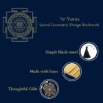 Sacred Brass Shree Yantra Bookmark – Geometric Meditation Design
