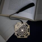 Sacred Brass Shree Yantra Bookmark – Geometric Meditation Design